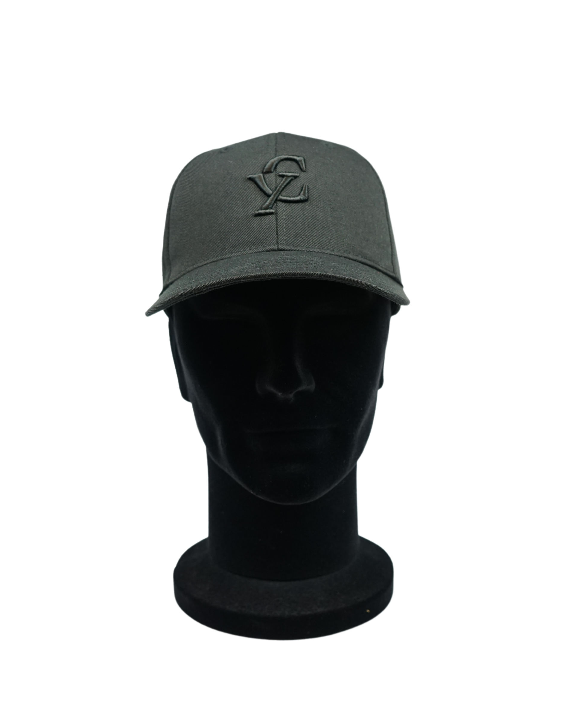 MONOGRAM BASEBALL CAP - BLACK ON BLACK